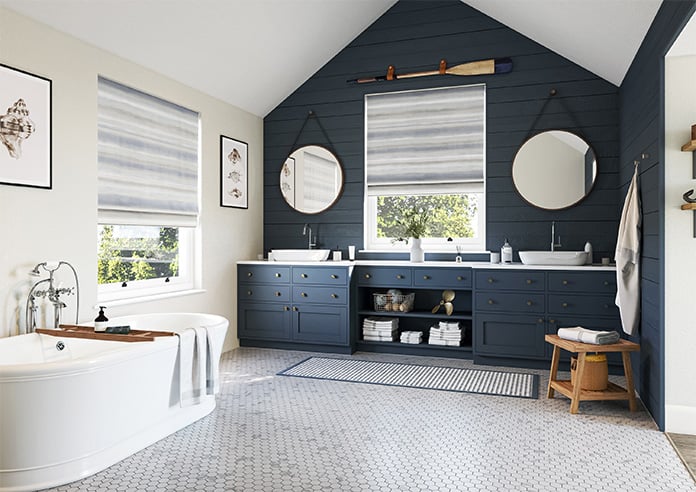 Ombre Velvet, Neutral - Motorised Roman Blind - Image 6